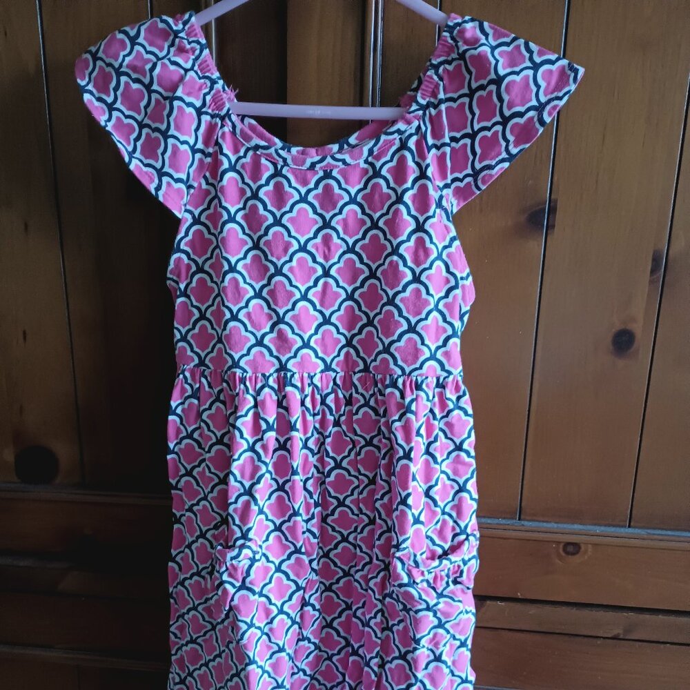 EUC Gymboree sz. 7 95% Cotton Flutter Sleeve w/ Pockets Midi Dress-Super Cute!!